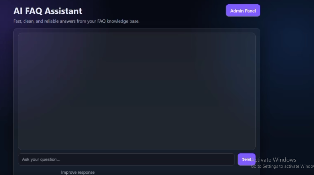 AI-powered FAQs Chatbot